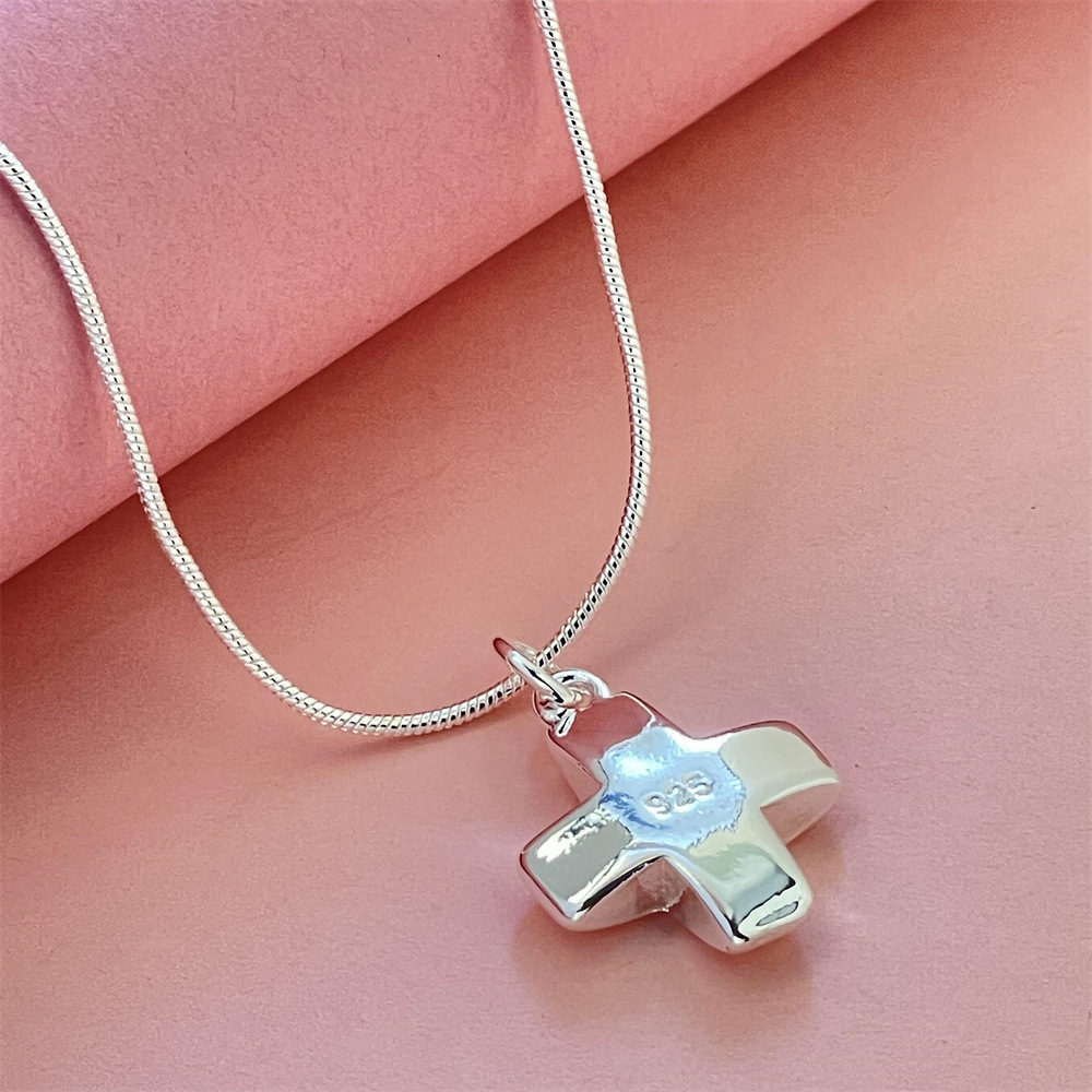 P008 Hot classic 925 Stamp Silver color Necklaces for woman men Jewelry 16-24 Inches fine chain fashion high quality Gifts