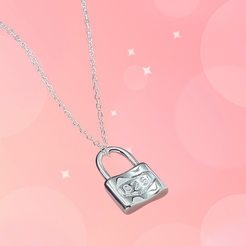 P012 Hot classic 925 Stamp Silver color Necklaces for woman men Jewelry 16-24 Inches fine LOCK chain fashion high quality Gifts