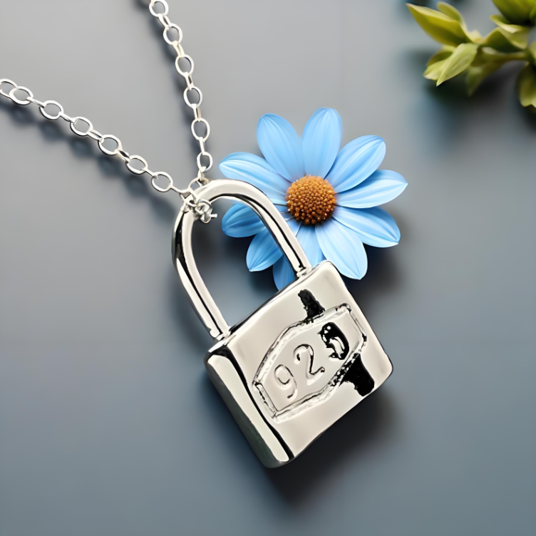P012 Hot classic 925 Stamp Silver color Necklaces for woman men Jewelry 16-24 Inches fine LOCK chain fashion high quality Gifts