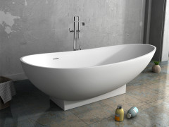 Fashionable Long Solid Surface Long Lasting Freestanding Bathtub LI9804