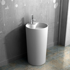 Acrylic Basin Solid Surface Pedestal Freestanding Sink LI2202