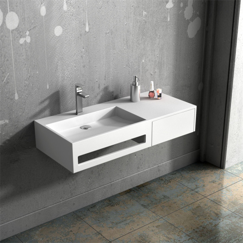 Resin Bathroom Cabinet Solid Surface Wall Mounted Cabinet LI6209