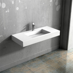 Composite Acrylic Basin Solid Surface Wall Mounted Bathroom Basin LI1233