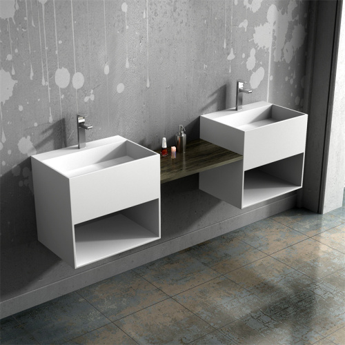 Acrylic Basin Solid Surface Wall Mounted Bathroom Sink LI1229