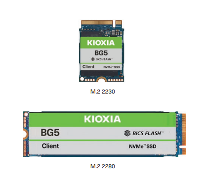 KIOXIA SSD BG5 1TB Series PCIe 4.0  BiCS FLASH™ 3D