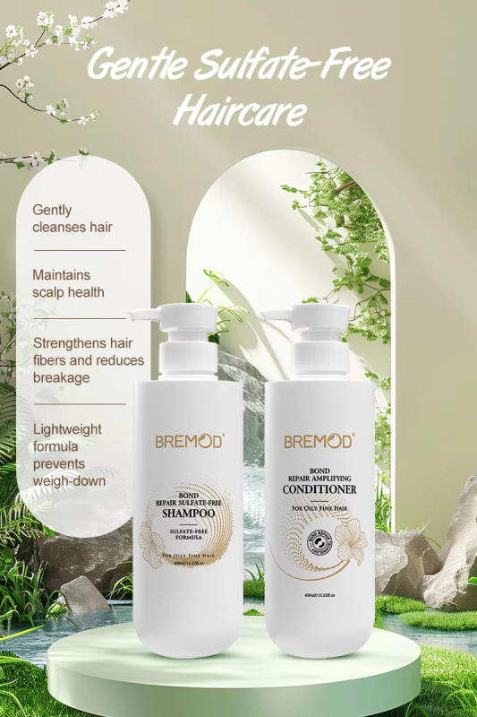 Private Label Organic Natural Bond Repair Shampoo and Conditioner Set Natural Collagen Sulfate Free Shampoo for Men and Womens