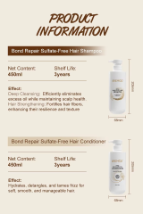 Private Label Organic Natural Bond Repair Shampoo and Conditioner Set Natural Collagen Sulfate Free Shampoo for Men and Womens