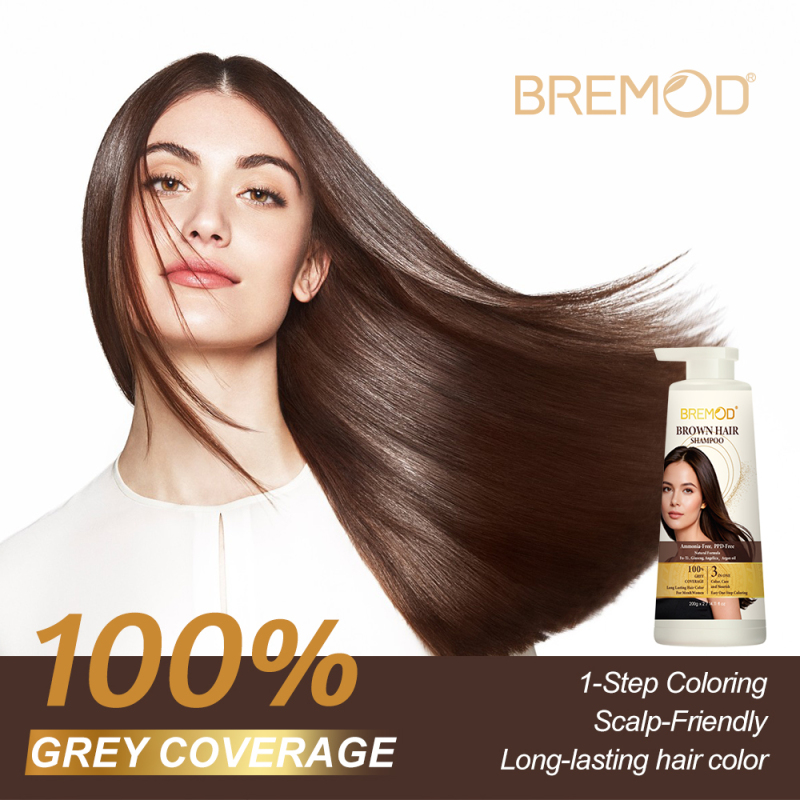 Ammonia Free PPD Free color hair shampoo dye brown hair color shampoo for men with natural ingredients