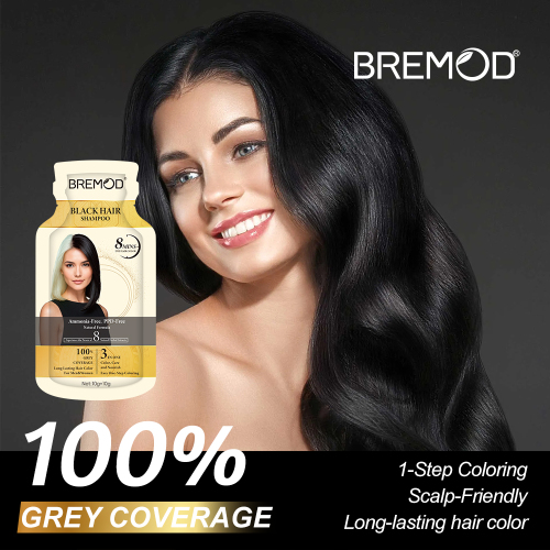 Argan Oil Black Hair Color Shampoo No Dark Skin 100% Cover Gray White Hair Original Factory Private Label OEM No Ammonia No PPD