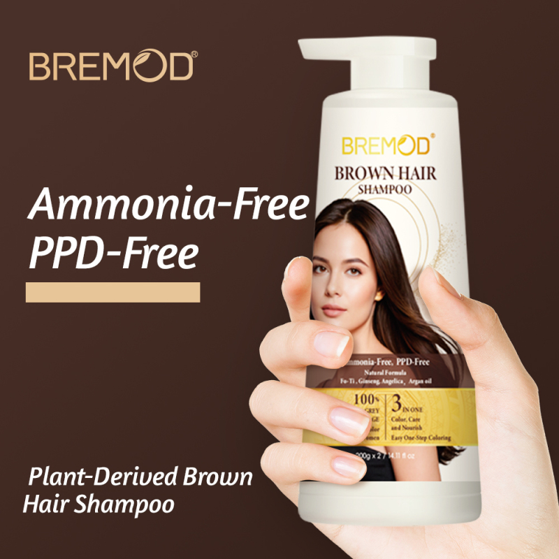 Ammonia Free PPD Free color hair shampoo dye brown hair color shampoo for men with natural ingredients