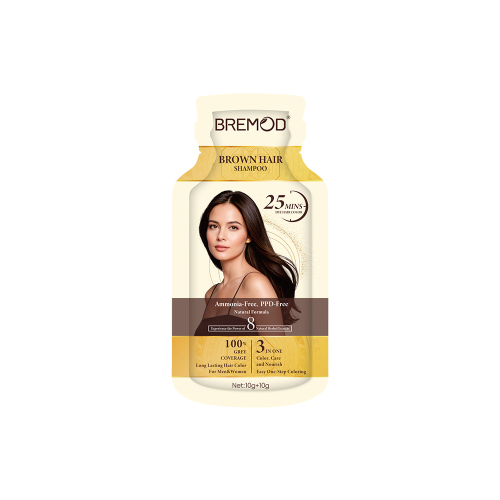 GMP Certified OEM Manufacturer Semi-Permanent Argan Oil Hair Color Shampoo (Natural Brown 40ml) Multi-Color Hair Color Shampoo
