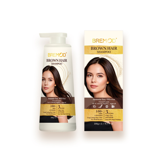 Ammonia Free PPD Free color hair shampoo dye brown hair color shampoo for men with natural ingredients
