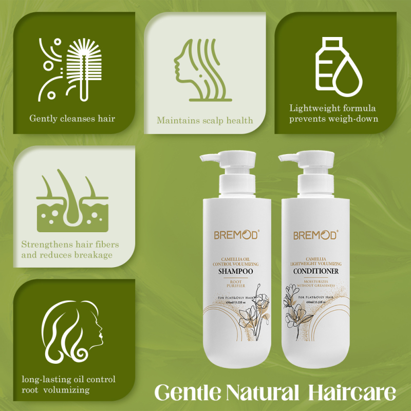 Camellia Oil Organic Biotin Shampoo Rich in Vitamin Nourishing Moisturizing Volumizing Soft Repair Hair Shampoo and Conditioner