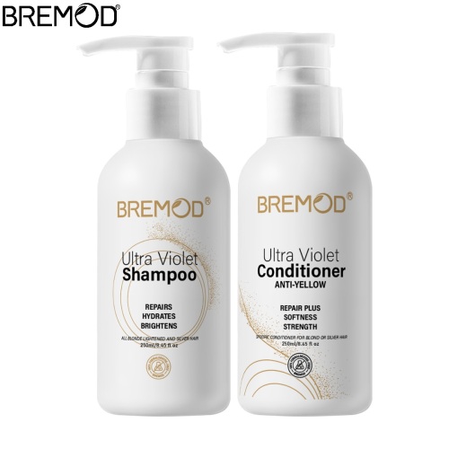 Factory Supply Professional Salon Quality Purple Shampoo &amp; Conditioner for Blonde Hair Private Label