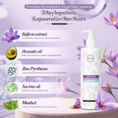 Wholesale Manufacturer Private Label Shampoo With Collagen for Hair Repair Bond Treatment Saffron Herbal Nourishing Shampoo