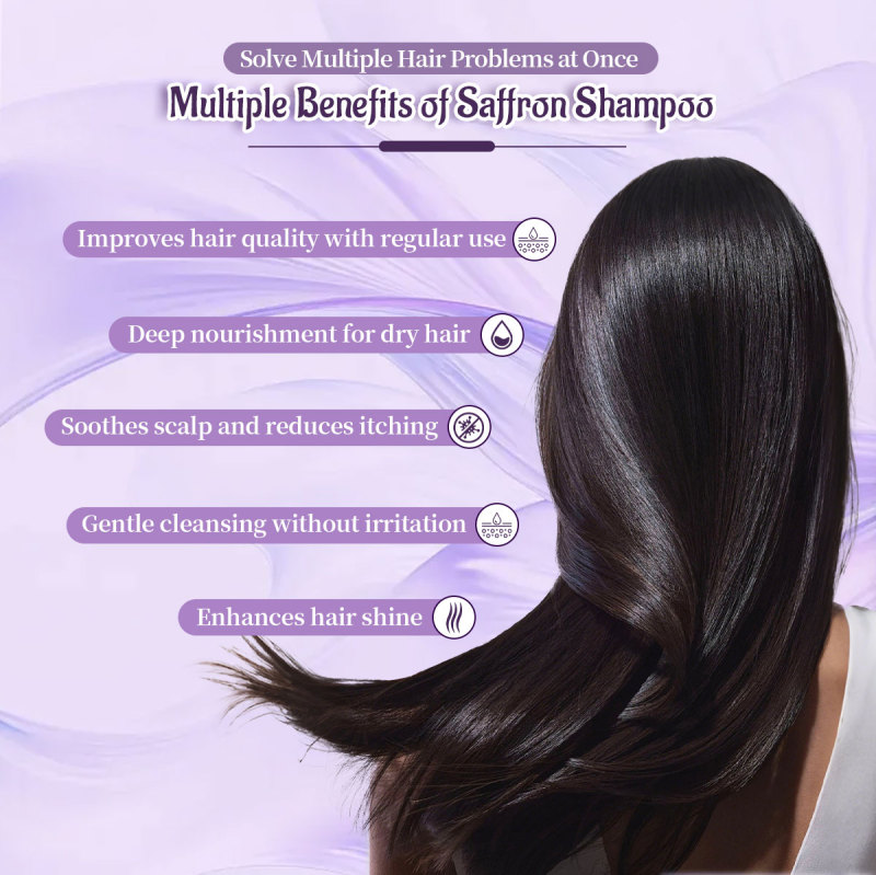 Wholesale Manufacturer Private Label Shampoo With Collagen for Hair Repair Bond Treatment Saffron Herbal Nourishing Shampoo
