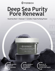 Dead Sea Mud& Bamboo Charcoal Clay Cleansing Face Mask Oil Control Deep Cleansing Skin Pore Reduce for Daily Care