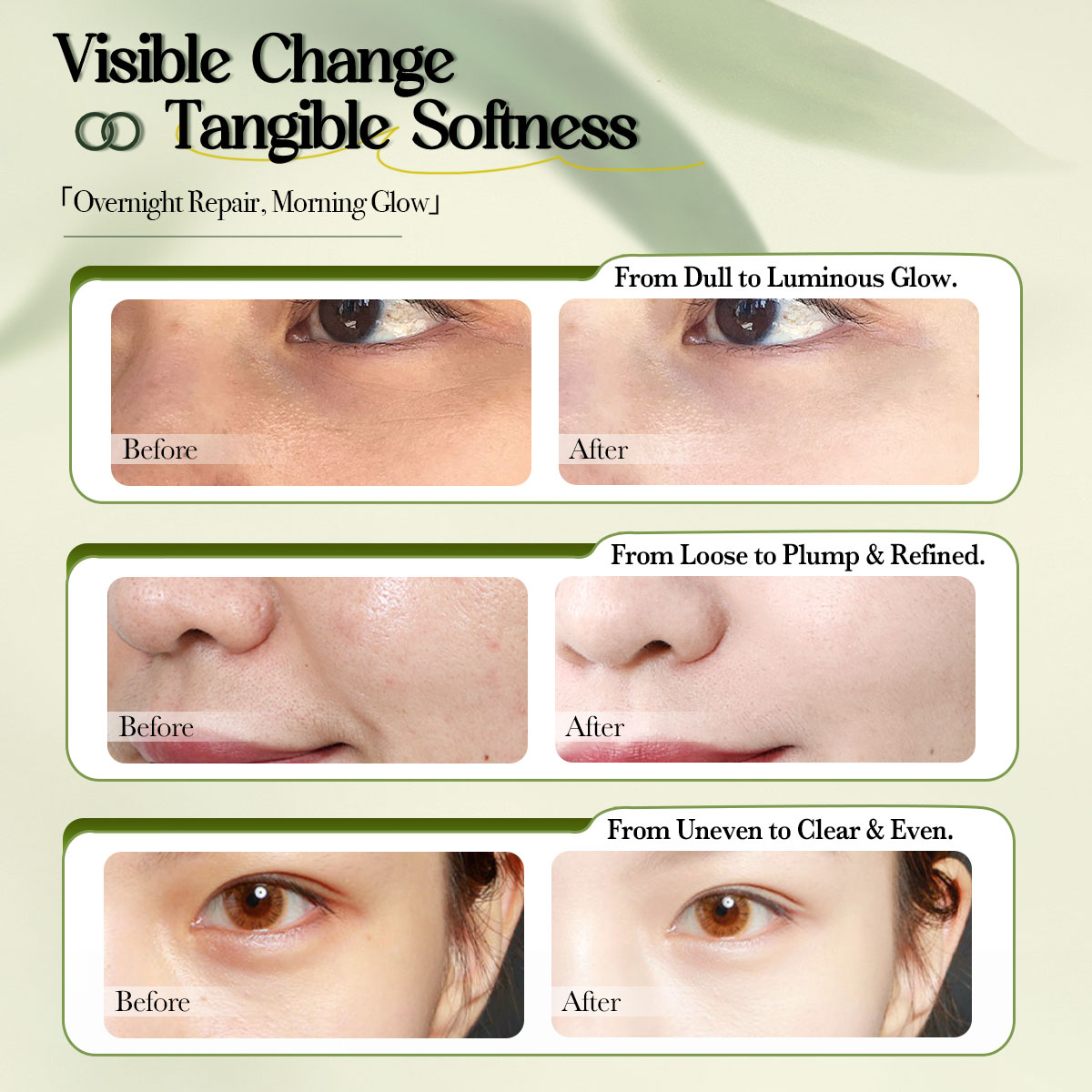 OEM Wholesale Popular Leave in Mask Selaginella Tamariscina Face Refreshing Skin Care Lightening Beauty Sleep Facial Face Masks
