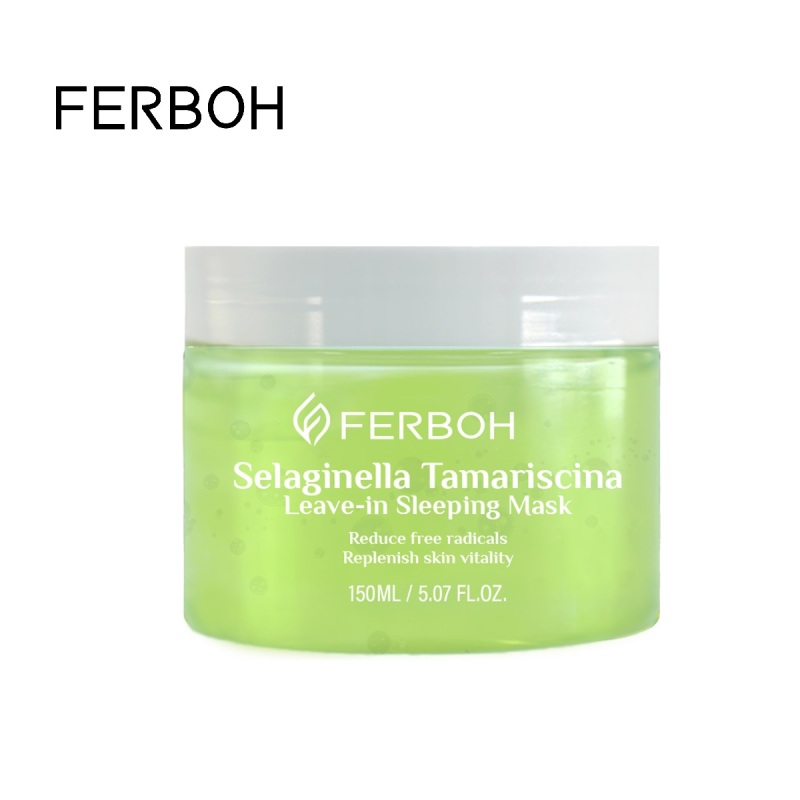 OEM Wholesale Popular Leave in Mask Selaginella Tamariscina Face Refreshing Skin Care Lightening Beauty Sleep Facial Face Masks