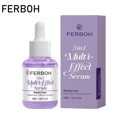 OEM 3 in 1 Multi-Effect Face Serum Herbal Essence Anti-aging Anti Dark Spots Brightening Moisturizing Pore Shrinking Facial Serum