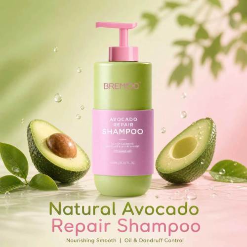 OEM ODM Natural Moisturizing Cream Gently Cleaning Hair Organic Avocado Hair Repairing Nourishing Shampoo and Conditioner