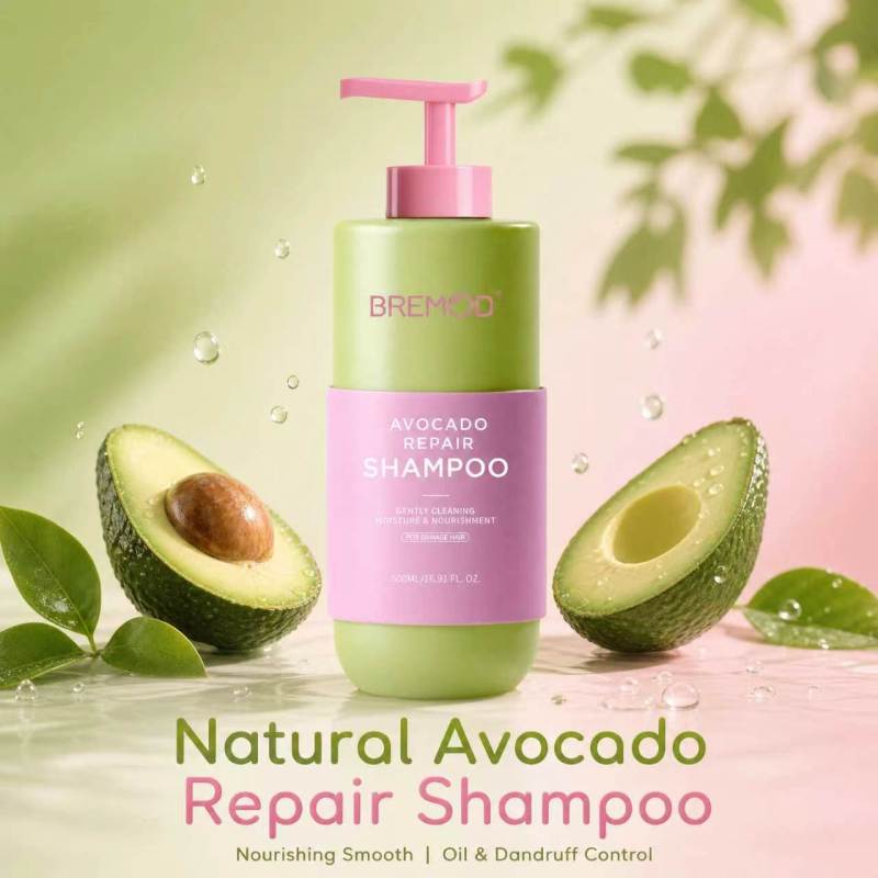 OEM ODM Natural Moisturizing Cream Gently Cleaning Hair Organic Avocado Hair Repairing Nourishing Shampoo and Conditioner