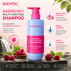Professional Private Label Raspberry Multi Function Fruit Essence Moisturizing Nourishing Hair Smooth Shampoo and Conditioner