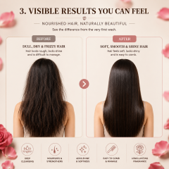 Winter Ebony Rose Silicone-Free Luxury Perfume Deep Cleansing Oil Control Hair Shampoo for Oily Scalp Firming & Fluffy Hair Care