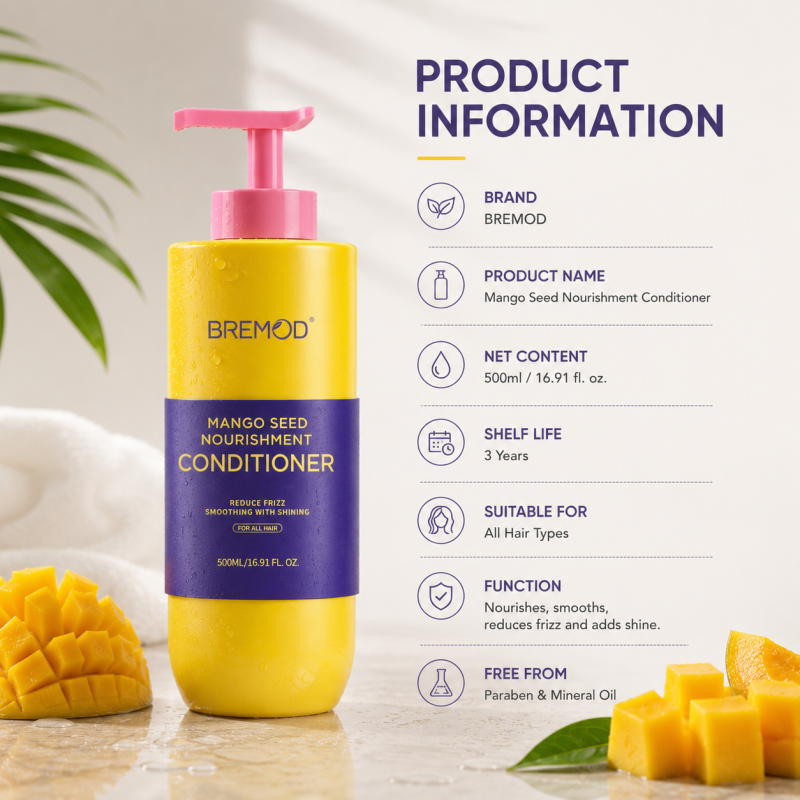 OEM/ODM Custom Label Fruity Fragrances Mango Shampoo Gentle Clean Refreshing Nourish Repairing Shampoo Product
