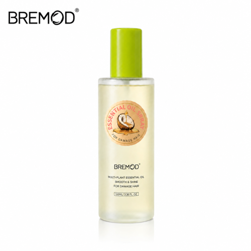 Factory OEM Multi-Plant Coconut Essential Oil Hair Serum Smooth &amp; Shine Oil Solubility Spray for Dry Frizzy Damaged Hair