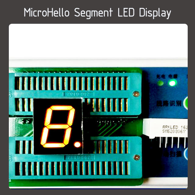 10pcs 0.8 inch 1 digit segment led display Yellow/white/blue/red/green