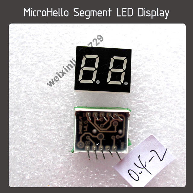 10pcs 0.4 inch 2 digit segment led display Yellow/white/blue/red/green/Kelly