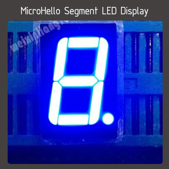 10pcs 0.5 inch 1 digit segment led display Yellow/white/blue/red/green