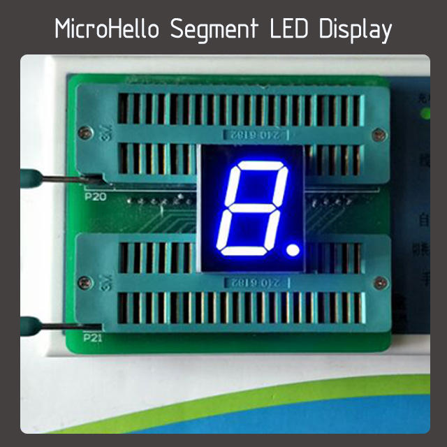 10pcs 0.8 inch 1 digit segment led display Yellow/white/blue/red/green