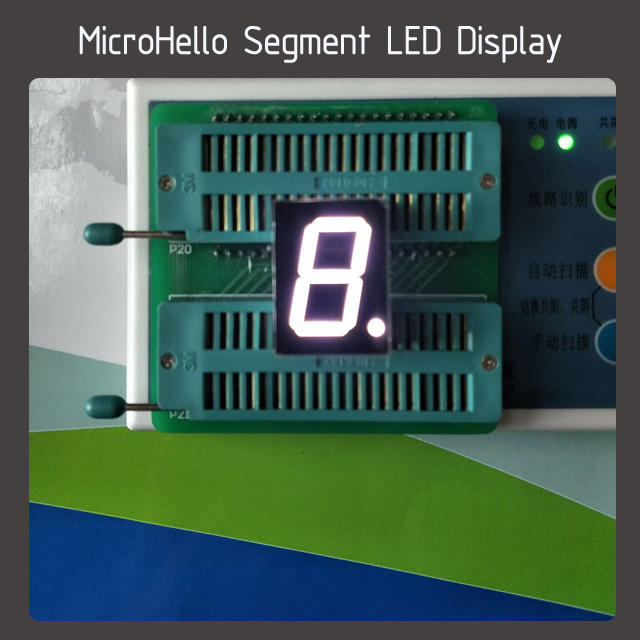 10pcs 0.8 inch 1 digit segment led display Yellow/white/blue/red/green