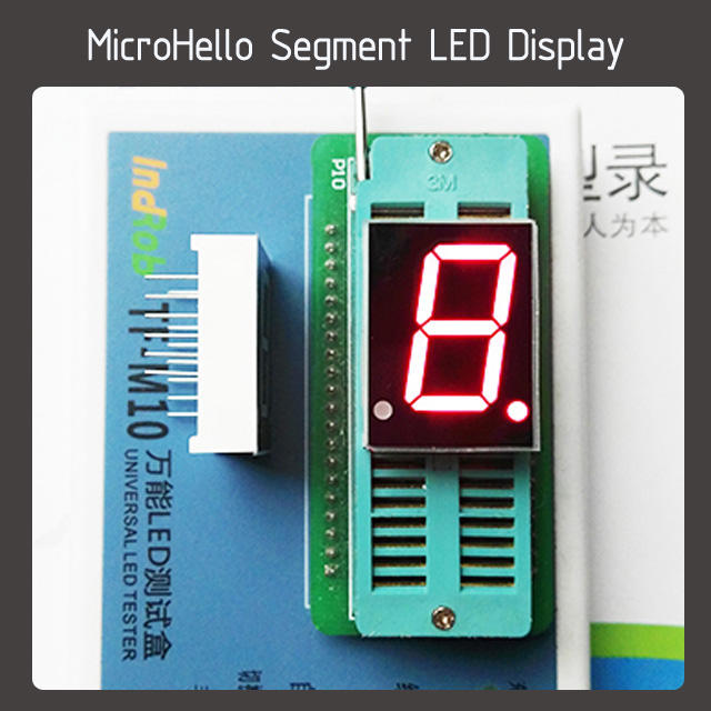 10pcs 0.8 inch 1 digit segment led display Yellow/white/blue/red/green