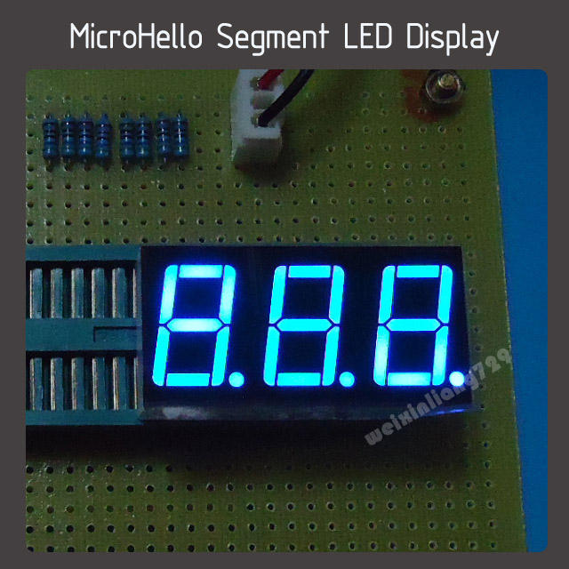 10pcs 0.56 inch 3 digit segment led display Yellow/white/blue/red/green/Orange/kelly