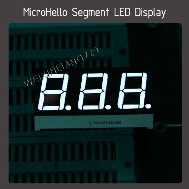 10pcs 0.56 inch 3 digit segment led display Yellow/white/blue/red/green/Orange/kelly