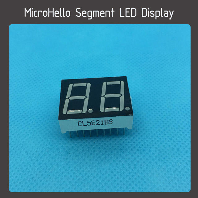 10pcs 0.56" 2 digit static state 18-pin segment led display Yellow/white/blue/red/green