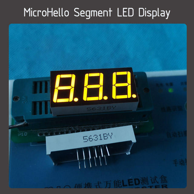 10pcs 0.56 inch 3 digit segment led display Yellow/white/blue/red/green/Orange/kelly