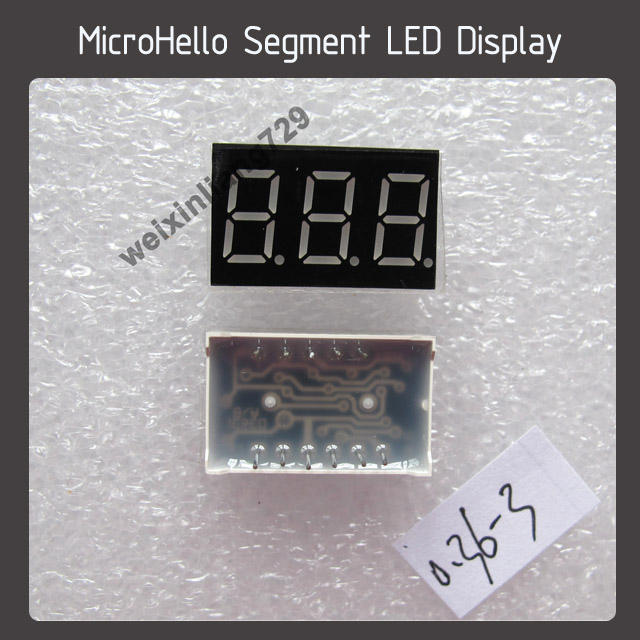 10pcs 0.36 inch 3 digit segment led display Yellow/white/blue/red/green/orange/kelly