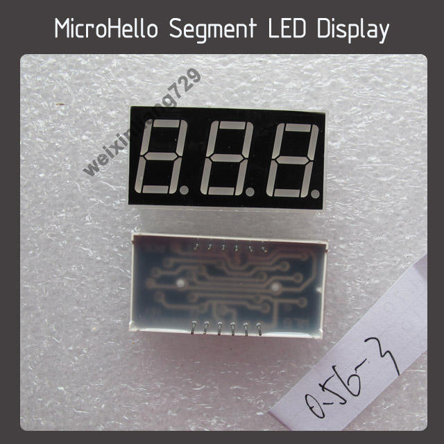10pcs 0.56 inch 3 digit segment led display Yellow/white/blue/red/green/Orange/kelly