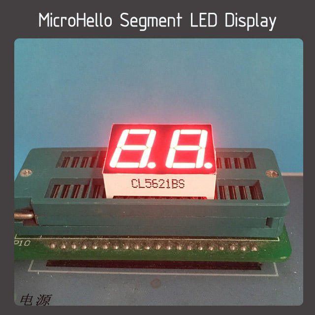 10pcs 0.56" 2 digit static state 18-pin segment led display Yellow/white/blue/red/green