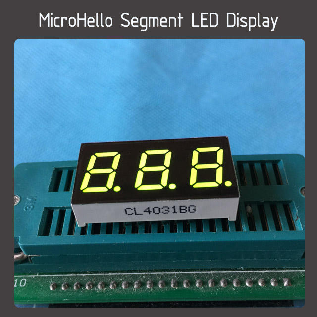 10pcs 0.4 inch 3 digit segment led display Yellow/white/blue/red/green/kelly