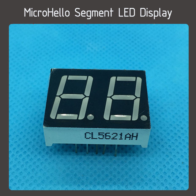 10pcs 0.56 inch 2 digit segment led display Yellow/white/blue/red/green