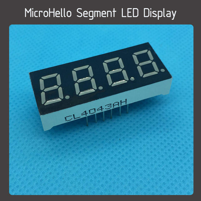 10pcs 0.4 inch 4 digit segment led display Yellow/white/blue/red/green/kelly