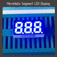 10pcs 0.25 inch 3 digit segment led display red/blue (with dot point)