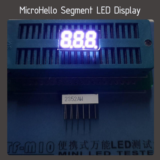 10pcs 0.25 inch 3 digit segment led display red/blue (with dot point)