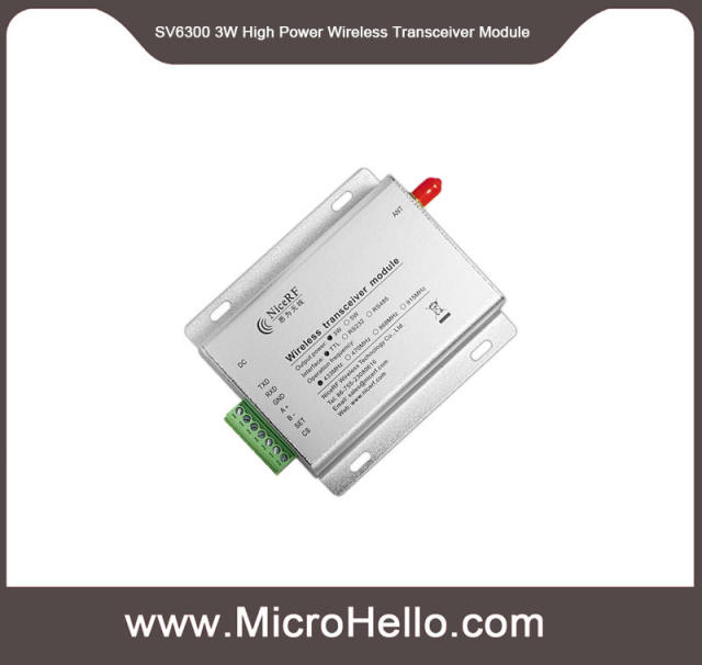 SV6300 3W Industrial High Power Wireless Transceiver Module TTL/RS232/RS485 433/490 MHz
