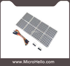 MAX7219 LED Display Driver module with 8pcs 8x8 Dot Matrix LED Display on PCB
